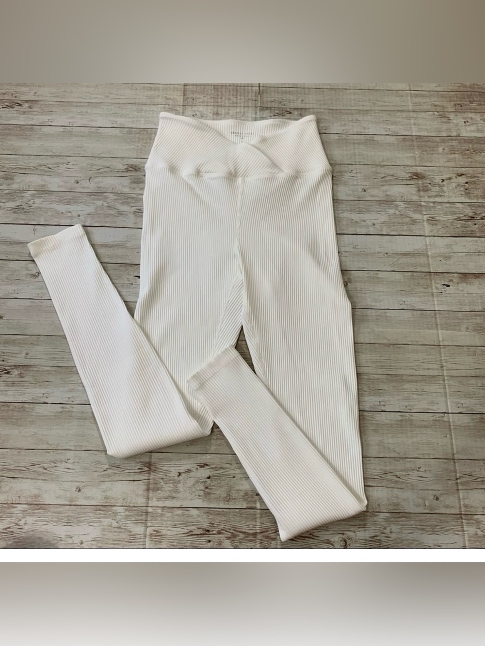 Year Of Ours White Ribbed High Waisted Leggings sz XS - Picture 2 of 6